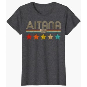 Camiseta Aitana gris con estrellas para mujer