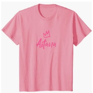 Camiseta Aitana rosa para niños con corona de princesa